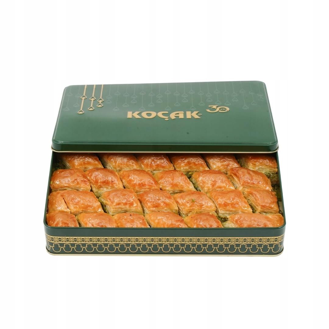 Gaziantep Koçak Baklava à la pistache turque 30 pièces, 1.00 kg (Lot de 1)