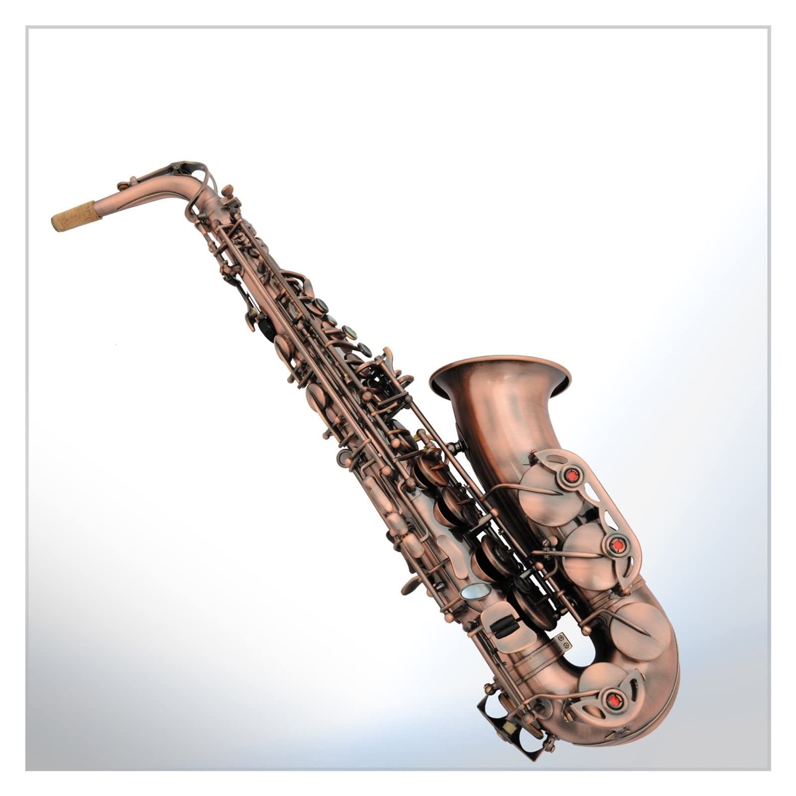 Alto E Saxophone Plat 98 Tube en Laiton Rouge Antique Cuivre Saxophone Performance Professionnelle Saxophone Professionnel