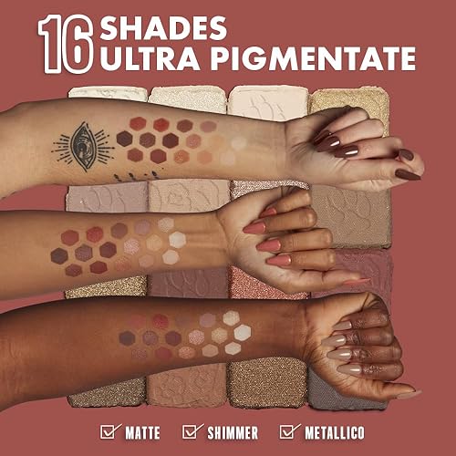 Miniatura 2 de NYX - Paleta de sombras de maquillaje profesional Ultimate Shadow tonos neutros cálidos