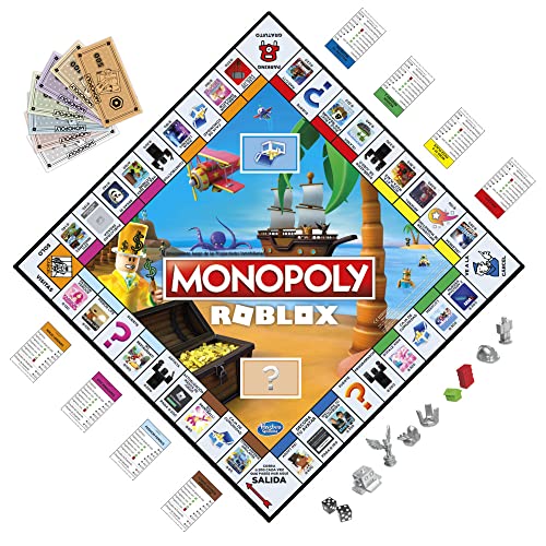 Monopoly Roblox 2022 Jeu de société, achat, vend et négocie les expériences les plus populaires du jeu vidéo, multicolore – Image 4