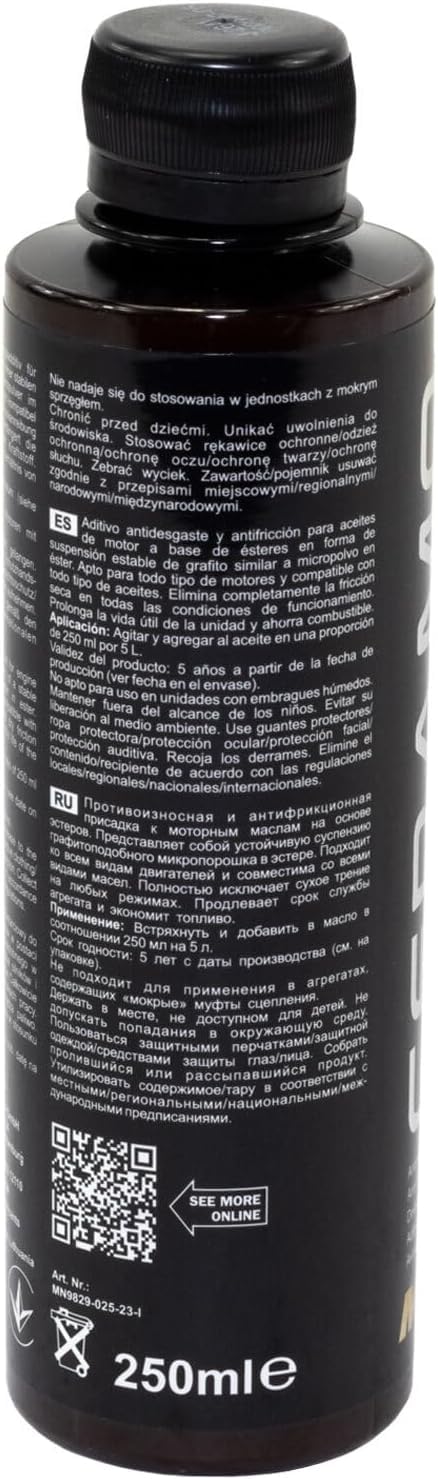 Additivo per Olio Motore Ceramo Ester 250 ml, Ceramico, Protezione Motore Benzina/Diesel/Gpl/Metano/Hybrid