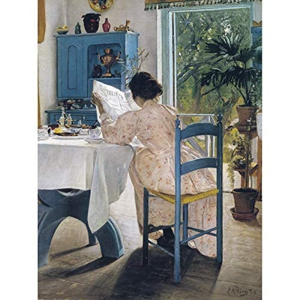 Fine Art Prints Unframed Paper 12X16 Ring At Breakfast Table Morning Newspapers Painting Unframed Wall Art Print Poster Home Decor Premium