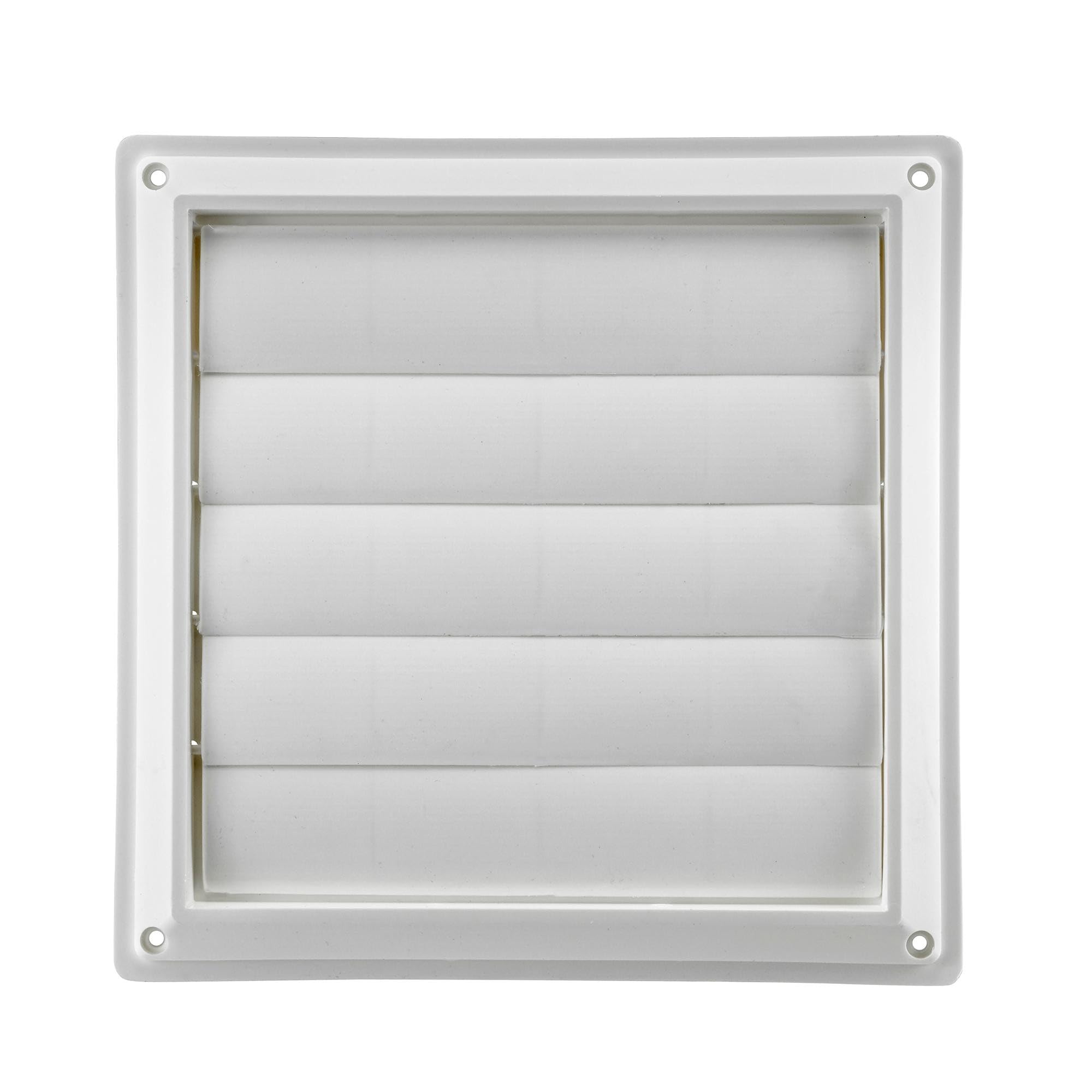 Grille d'aération 20,3 cm anti humidité plastique blanc Lambro
