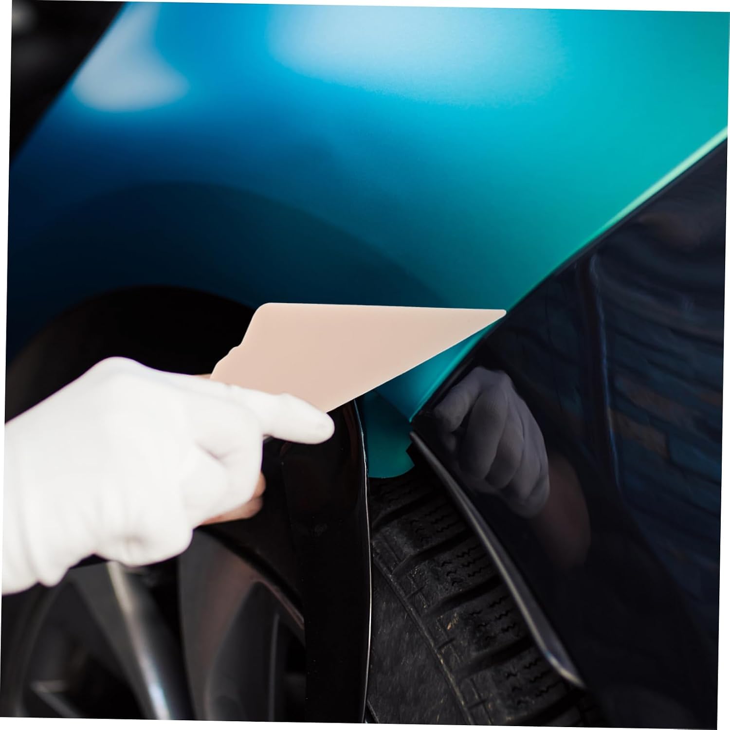 Automotive Window Tint Tools 2pcs Set Triangular Tip Squeegee for Precise Edge Trimming Vinyl Wrap Installation and Decal Application