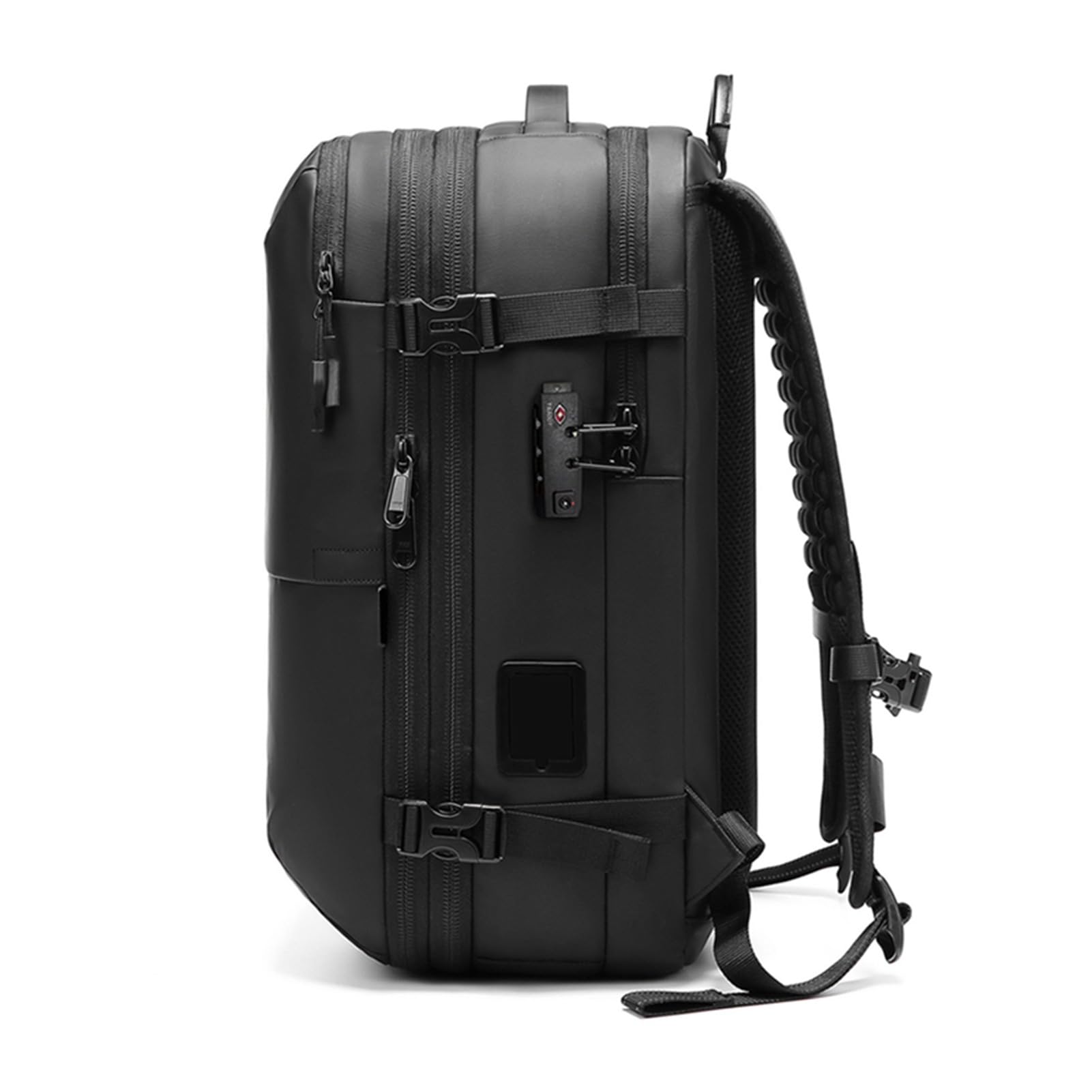 Sac à Dos à Compression Sous Vide, Sac à Dos de Voyage Extensible, Bagage à Main de 60 L avec Interface de Type C et Eau, Idéal pour le Camping, la Randonnée et les Affaires