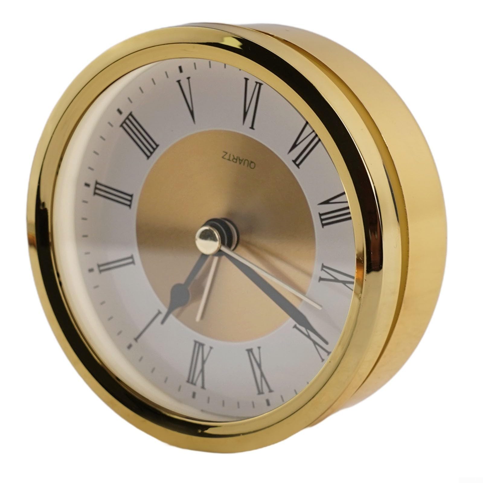 Outils DIY Horloge s 89 mm avec Chiffres Arabes dorés et Cadran Blanc pour remplacer Les Anciens mouvements d'horloge