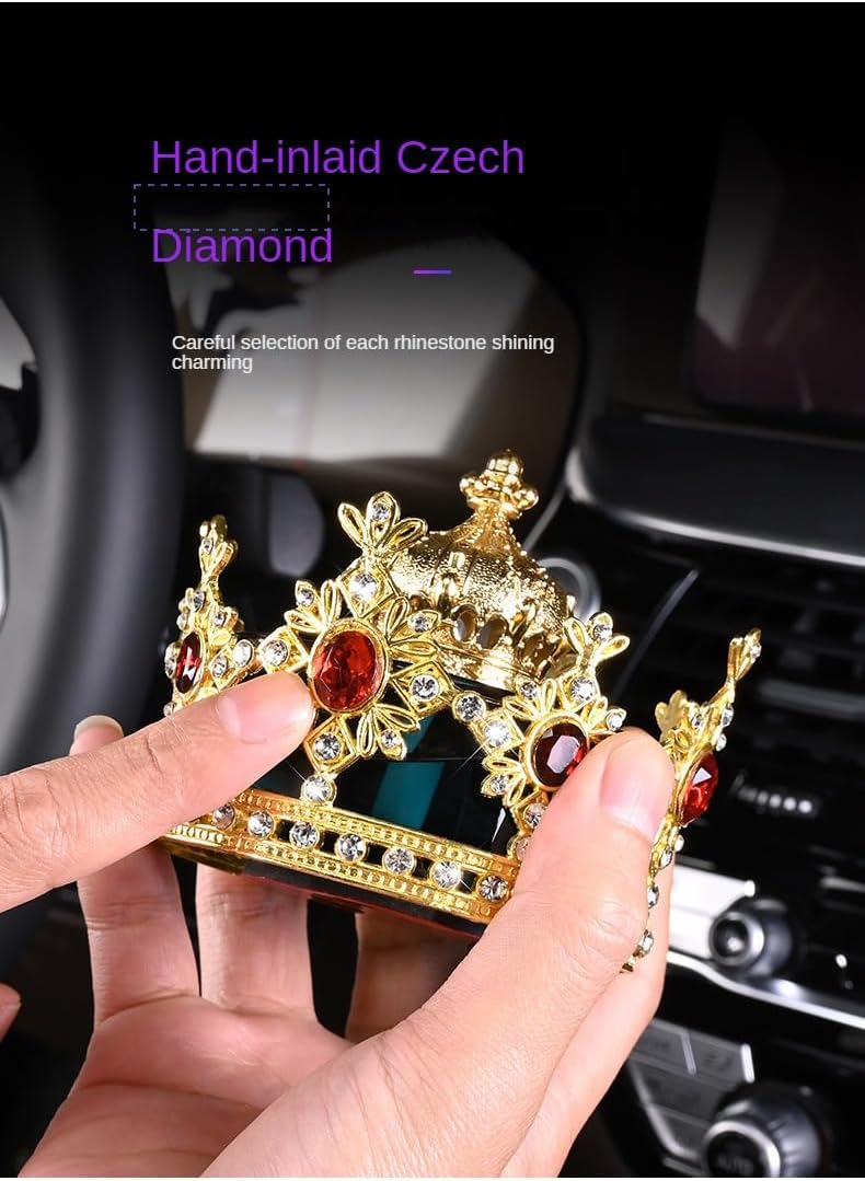 Crown-Shaped Car Air Freshener: Elegant Design, Long-Lasting Scent, Easy to Use (Green)