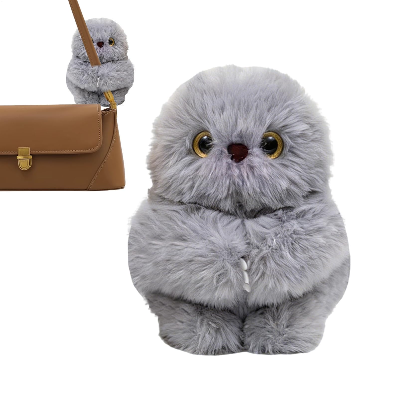 Plush Bag Charm | Cute Electric Plush Owls Robot | Owl Bag Charm Backpack Pendant | for Living Room Desk Nursery Decoration Adults Teenagers