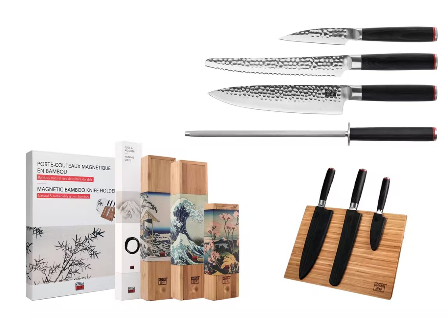 Couteau du chef gyuto et set de cuisine pour préparer vos repas sains en famille