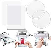 Vista 13 de BAOFALI 6 unidades/3 pares de almohadillas de corte estándar para máquina de troquelar; placas de corte de plástico de policarbonato transparente