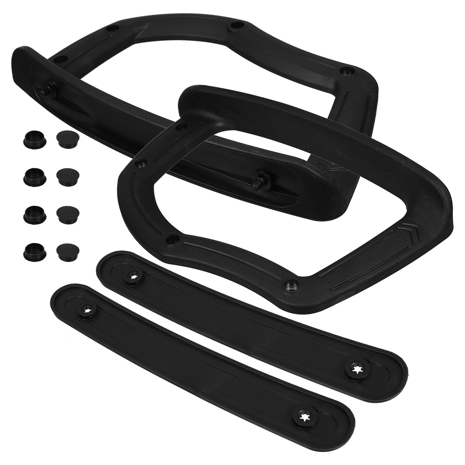 Reposabrazos Resistente al Desgaste Negro de Silla Profesional de Plástico Par Diseño Elegante Fácil Instalación y Mayor Comodidad para Sillas de Oficina