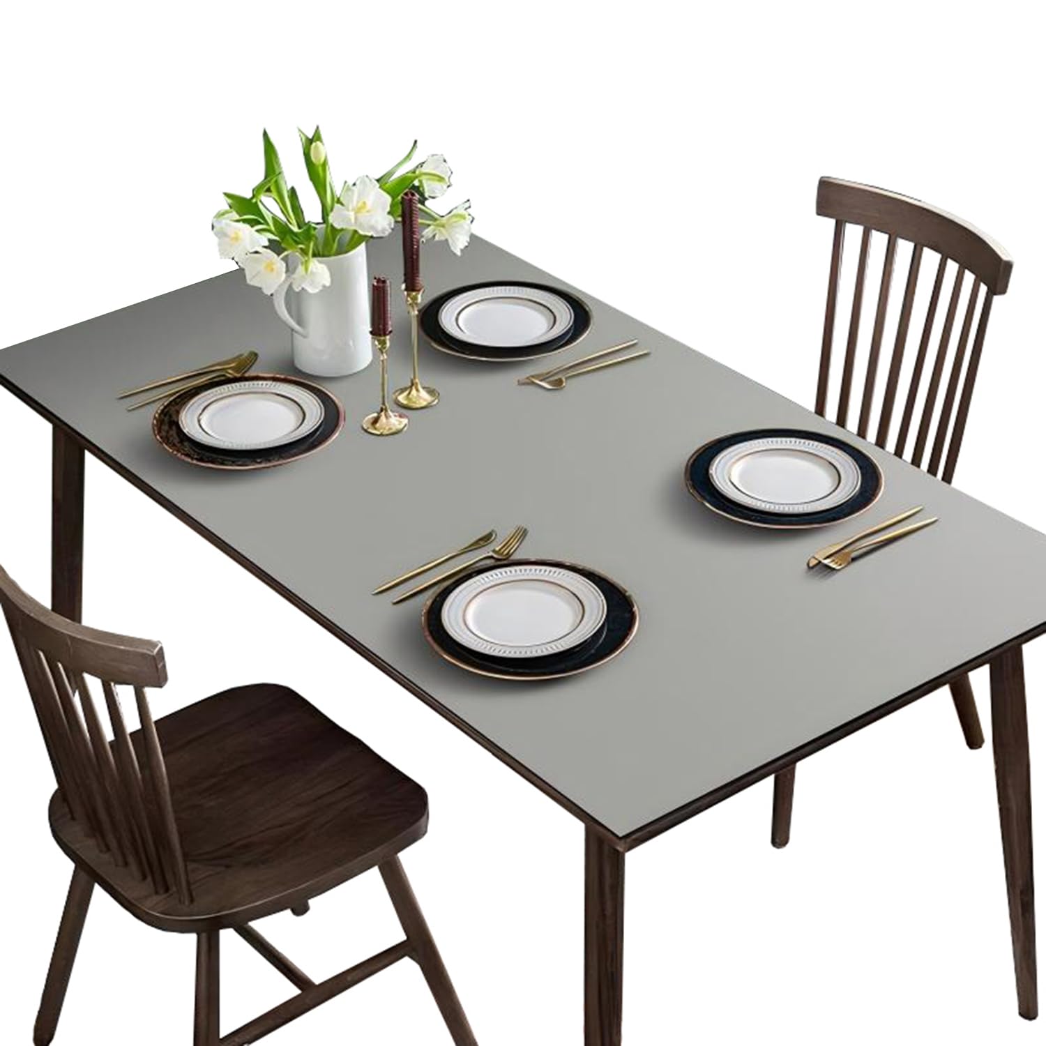 PU Nappe Épaisseur 2mm Imperméable Gris Clair 50 * 160cm