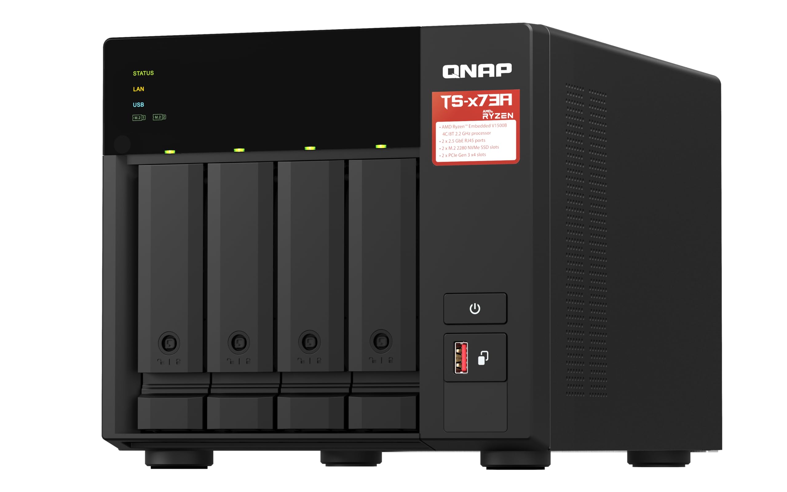 QNAP TS-473A-SW5T Serveur NAS 4 Baies + QSW-1105-5T