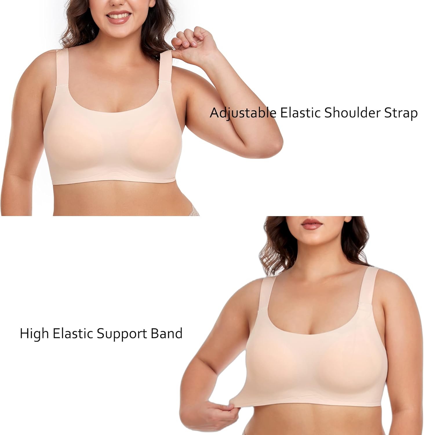 Gailife Womens Wireless Push Up Bras for Women No Underwire Seamless Full Coverage Supportive T Shirt Everyday Bras - Image 8