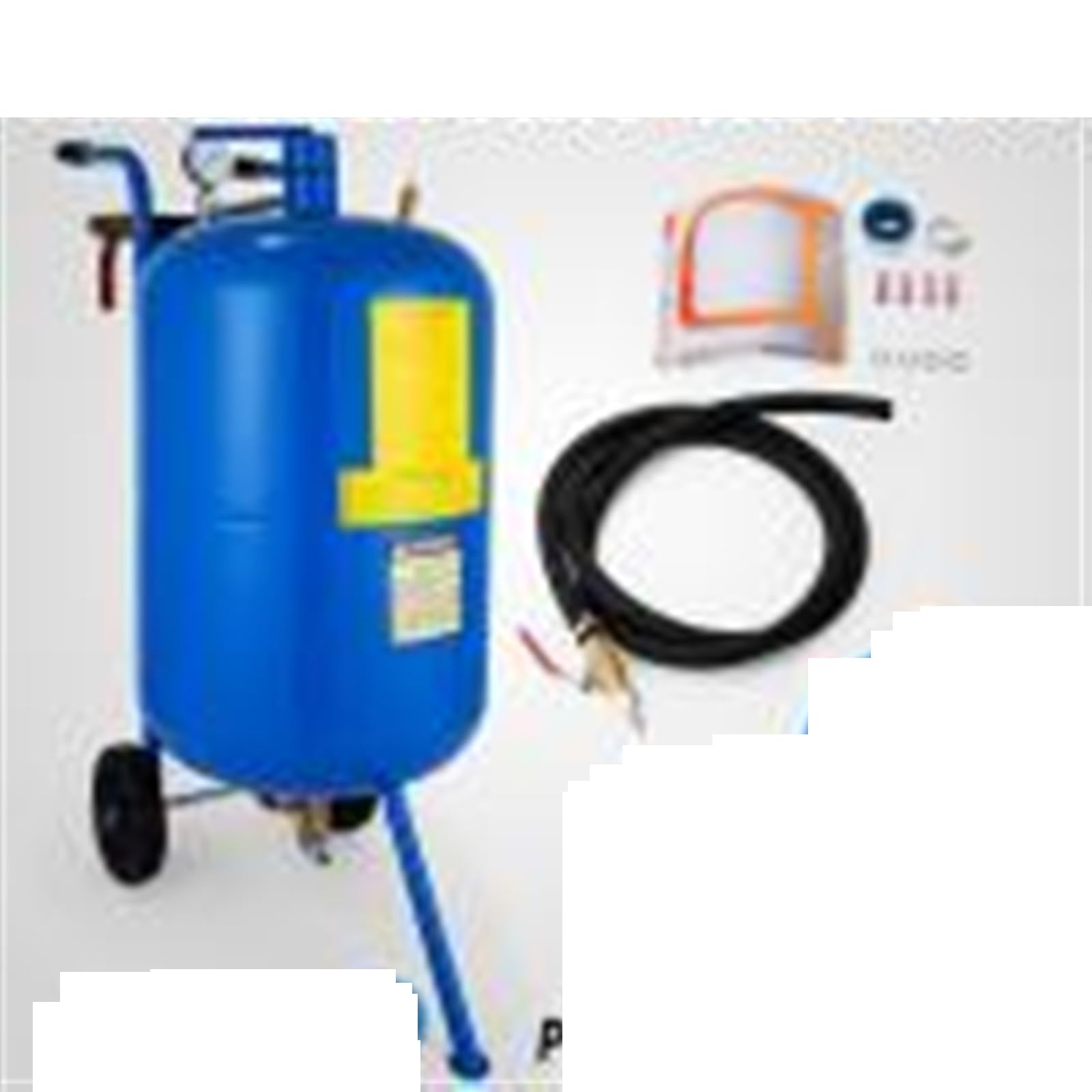 Sand Blaster 10Gal Pot Sandblaster 125 Psi Kit complet de sablage à pression for le traitement de surface spécial du matériau High Precision(75L Blue)