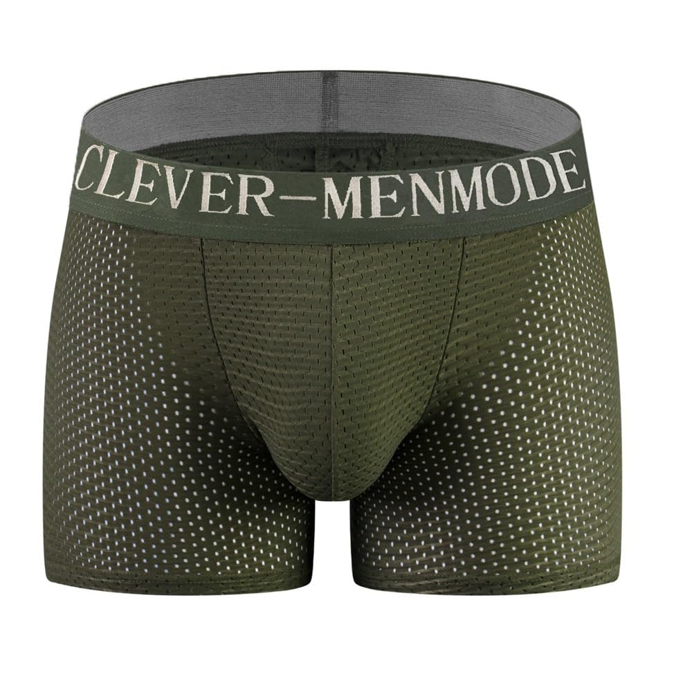 Men's Long Mesh Shorts Padded Sponge Flat Hip Support Breathable Innerwear-image-44