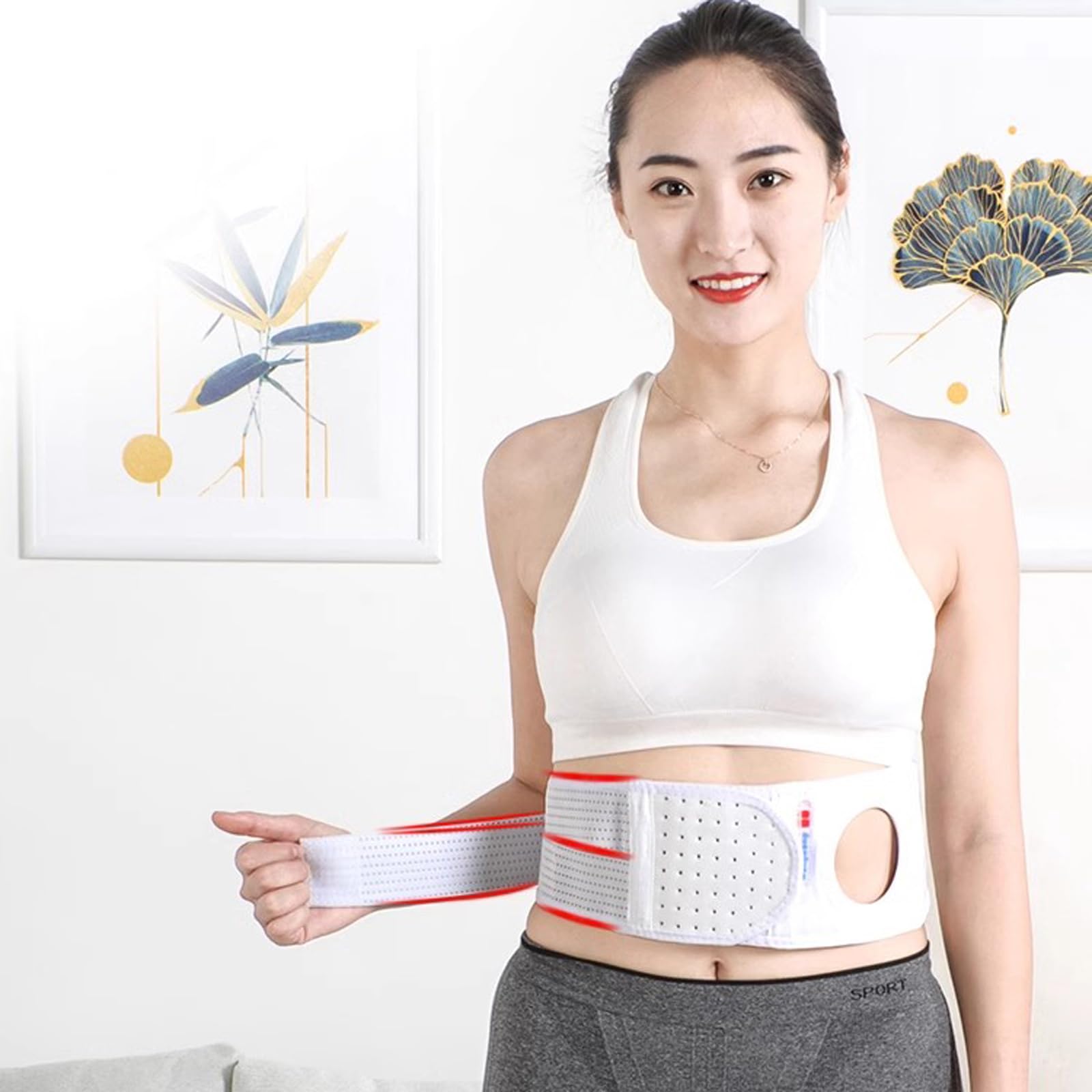 Cinturón de Soporte para ostomía, cinturón para Hernia de ostomía, Faja para Bolsa de ostomía Fija y prevención de Hernia paraestomal, 7 cm, XL