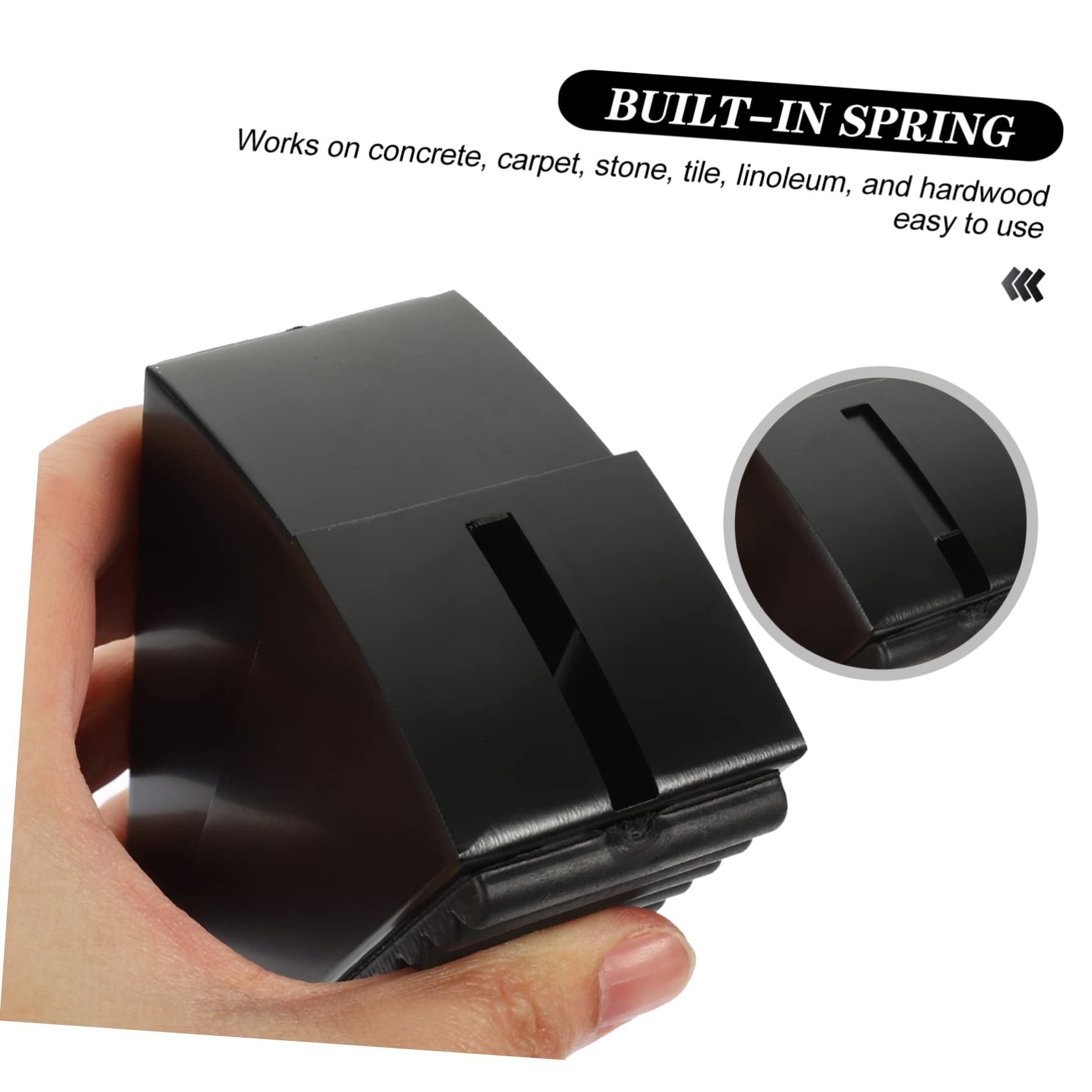 Topes de Puerta, 2 Piezas, Protector Marco, Parachoques, Pared, Tope, Alarma, Corrientes Aire, Hotel, topes sin Perforaciones, Dormitorio(Blackx5pcs,13X8.3X4.8CMx2pcs)