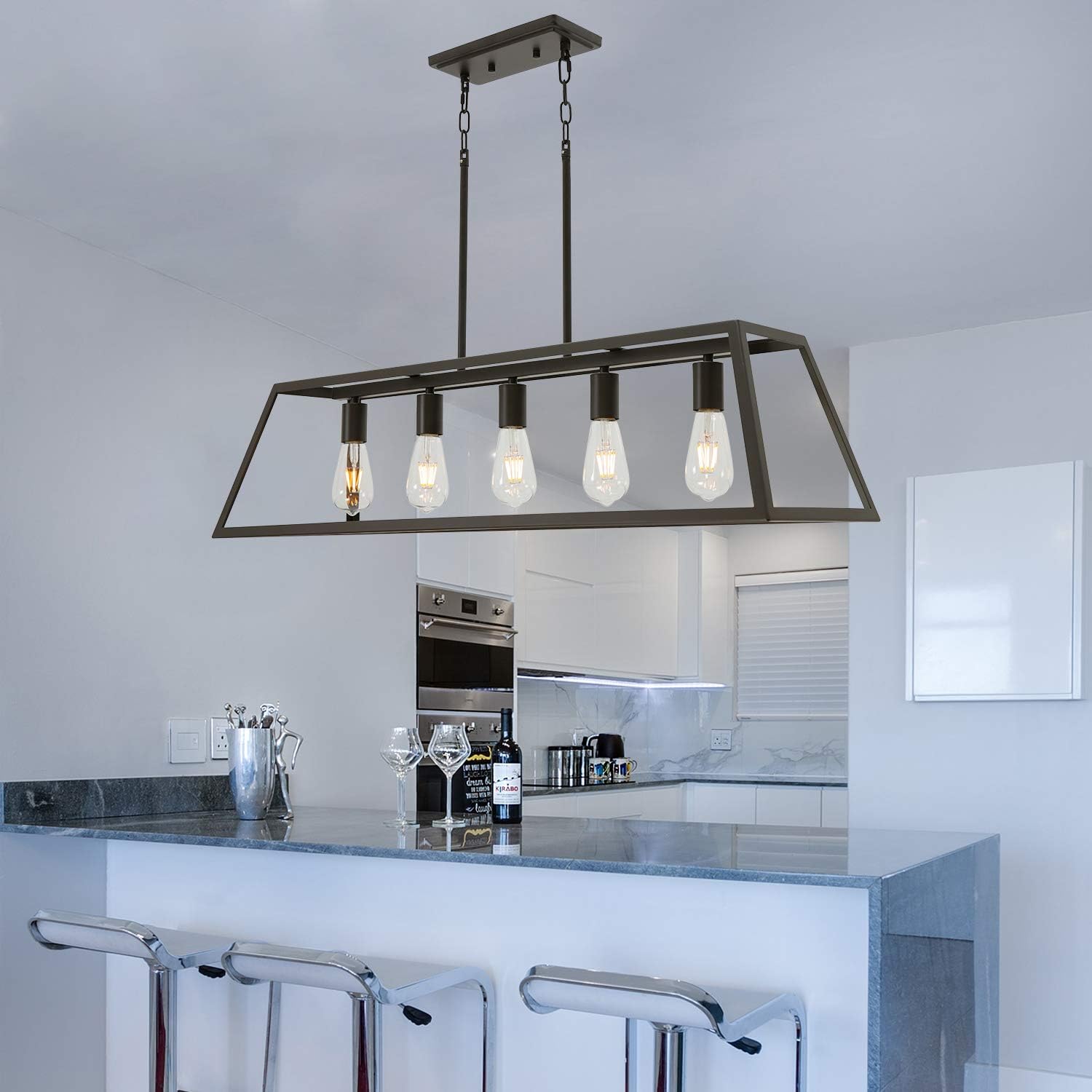 Buy 1 get 1 ELUZE 5-Light Vintage Farmhouse Chandelier,Industrial Metal Pendant Light, Rustic Hanging Pendant Light Fixture with Oil Rubbed Bronze Finish for Kitchen Island Dining Room Foyer Table Hallway 🔥 Cashback up to 70% ELUZE 5-Light Vintage Farmhouse Chandelier,Industrial Metal Pendant Light, Rustic Hanging Pendant Light Fixture with Oil Rubbed Bronze Finish for Kitchen Island Dining Room Foyer Table Hallway