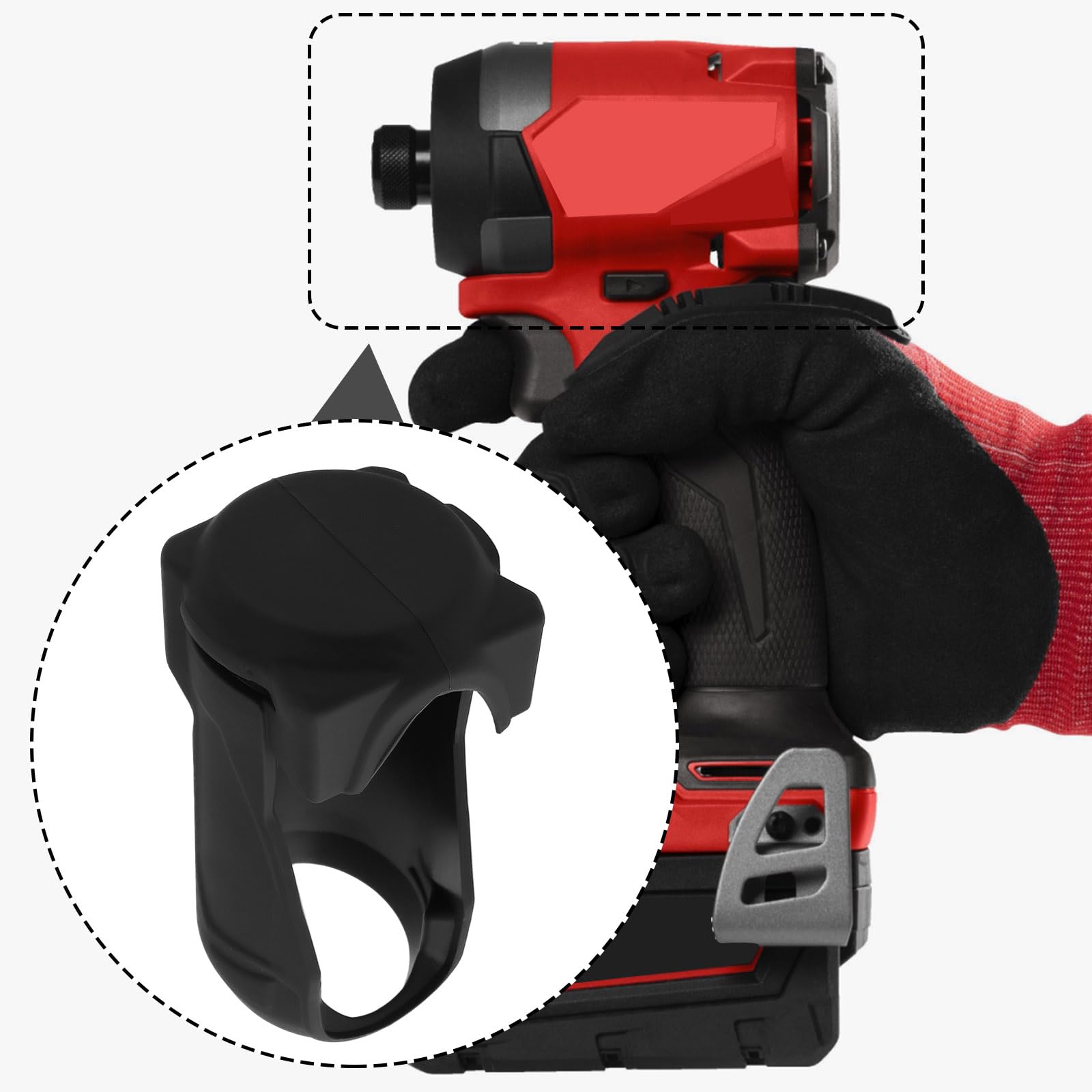 Briny River Impact Protective Boot Replacement Part 49-16-3453 Compatible with Milwaukee M12 Fuel 1/4inch Hex Impact Driver - Image 4