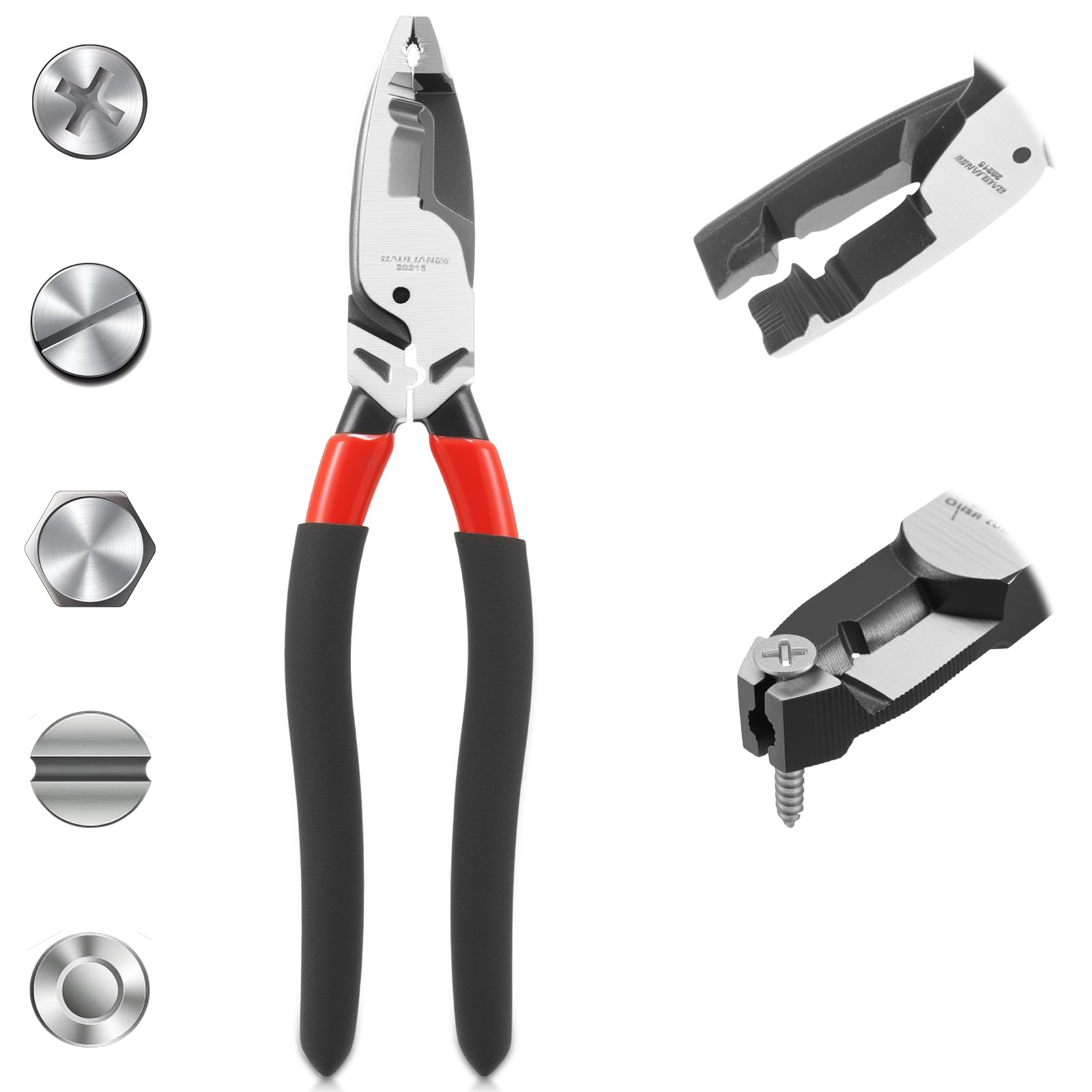 Screw Extractor Pliers Stripped Screw Remover Pliers with Non-Slip Grip Screws Plier for Tightening Loosening and Gripping Nuts and Bolts(9 inch)
