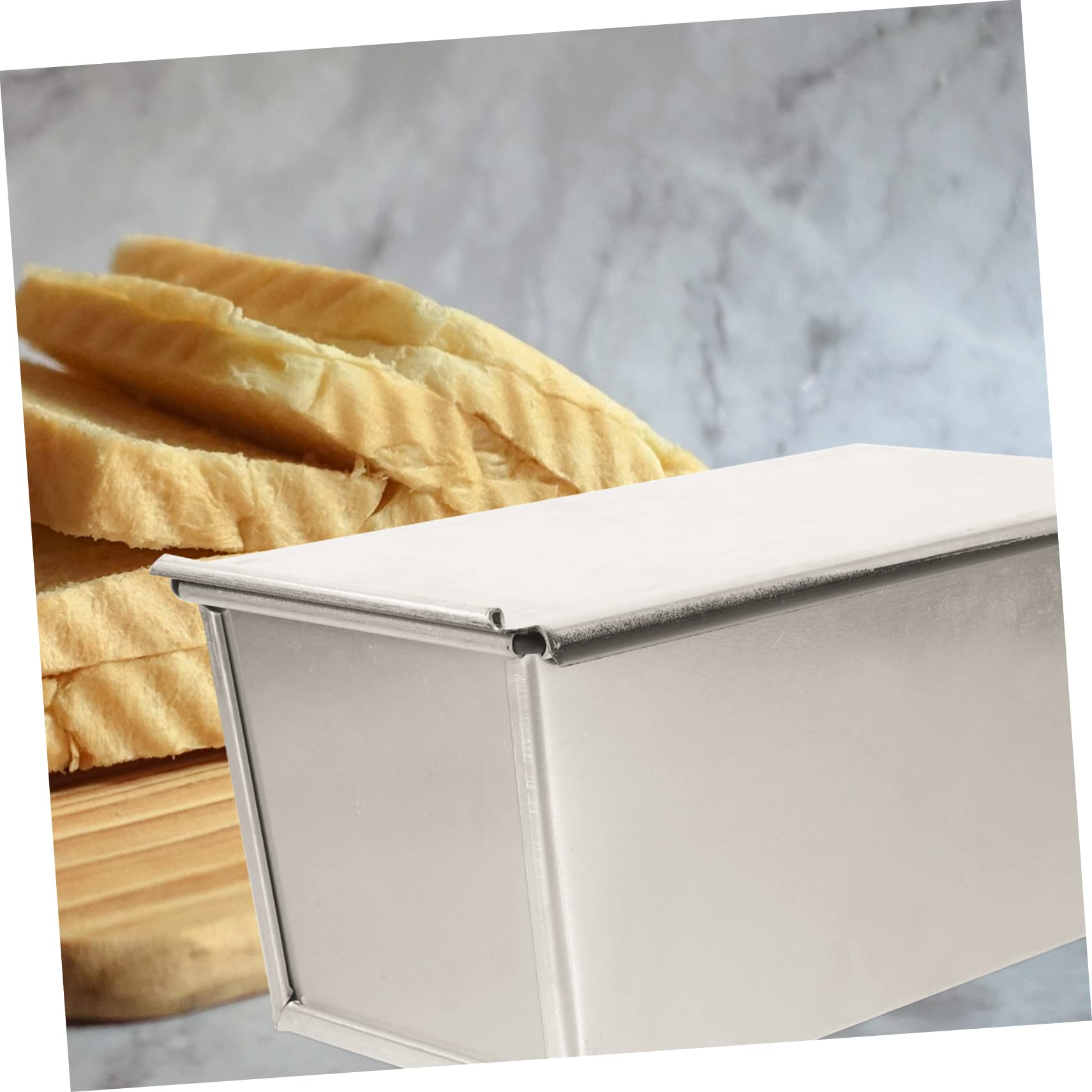 Mikinona Aluminiumlegierung Toastpfanne mit Deckel Kastenform zum Backen Gleichmäßige Wärmeleitung und Große Kapazität für Familienbacken und Brot