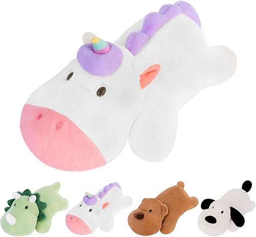 Hallo Deer Juguetes de unicornio de peluche, animales de peluche suaves de unicornio de 22 pulgadas, bonitos regalos de unicornio para niñas y