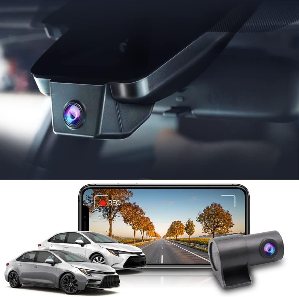 Product image of Fitcamx Front 4K+Rear 1080P Dash Cam Adapts for Toyota Corolla 2023-2026 Sedan Hybrid Hatchback, Integrated OEM Look, 2 Way HD Video, WiFi & APP, Loop Recording, G-Sensor, Easy to Use, 128GB Card