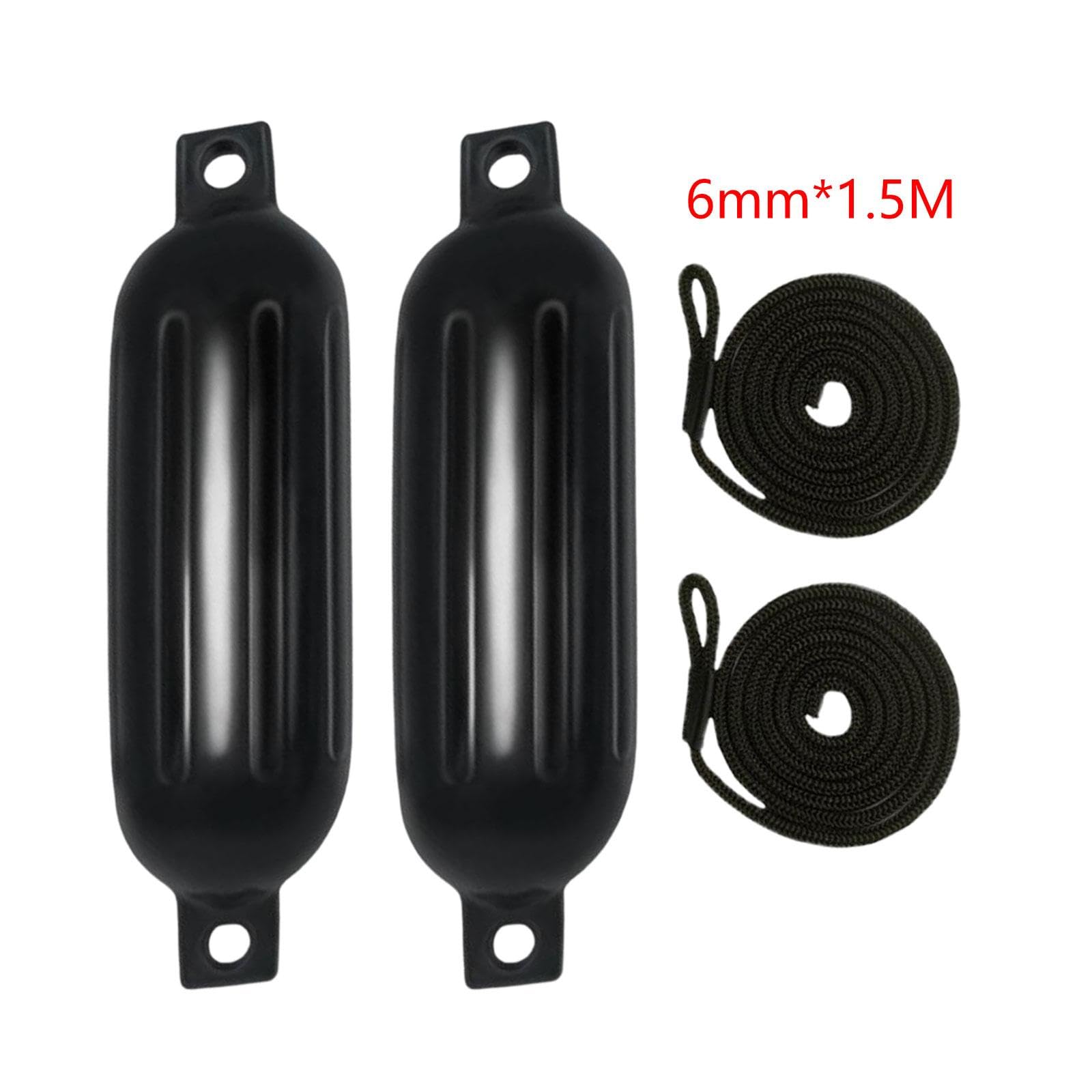 Parabordi per Barche da 2 Pezzi Paraurti per Barche Corde da 6 mm x 1,5 m Parabordi gonfiabili Anti-collisione Facili da installare per motoscafi