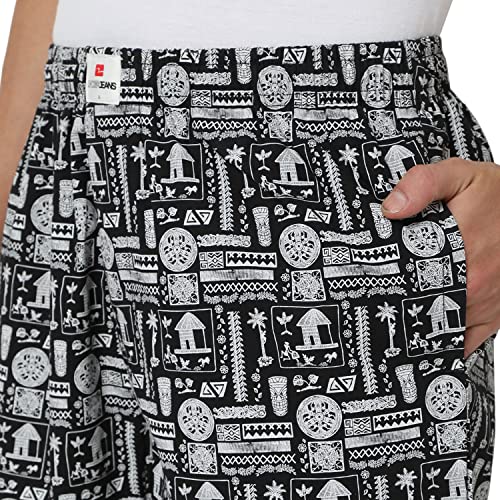 Image of Underjeans Men Black /White Cotton Pyjama
