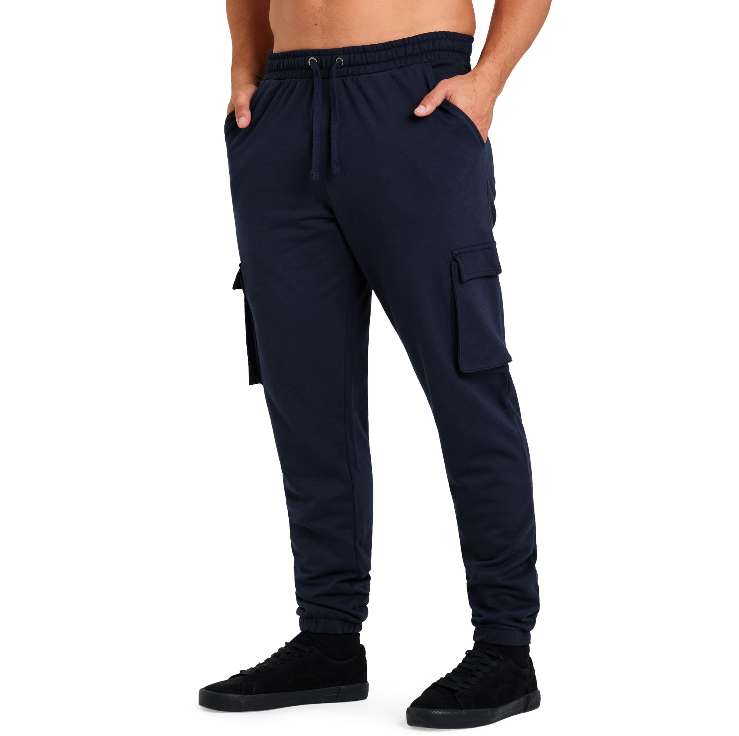 Citycomfort Men's Navy Cargo Joggers With 4 Pockets, Comfy, Casual, Stylish Sweatpants - Gifts For Him (, 2XL)