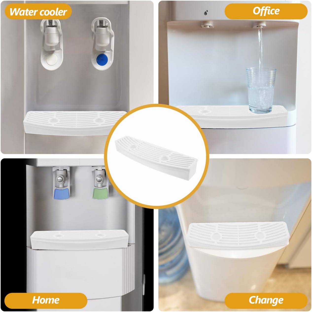 Water Dispenser Drip Tray Replacement Plastic Tray Holder with Leak-Proof Design for Home Kitchen Use Compatible Water Dispenser Accessories 9.64X2.95X1.37 Inches