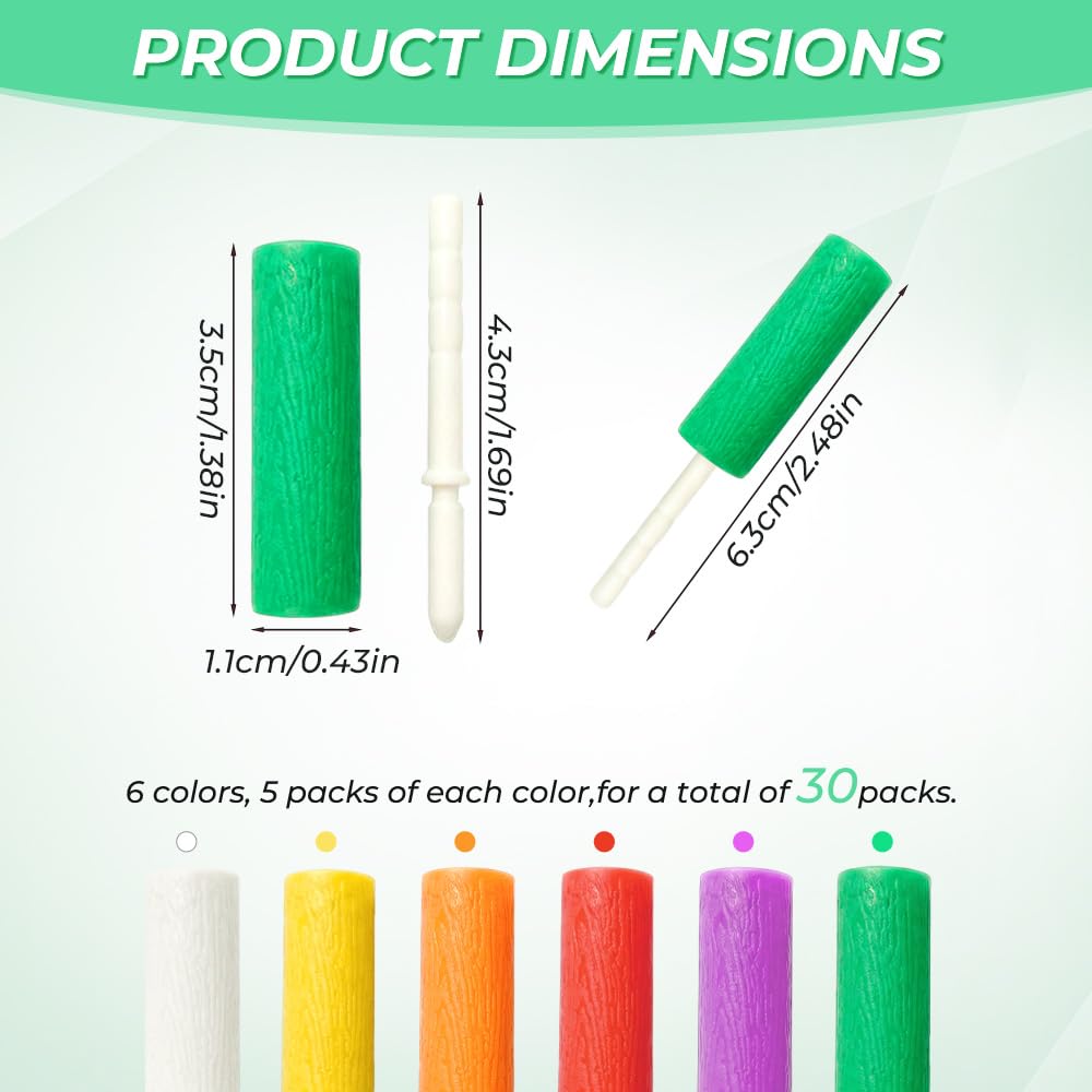 Aligner Chewies 60 Pezzi Masticatori per Allineatori Dentali con Bastoncino per Allineatori Vassoi con Bastoni (6 Colori)