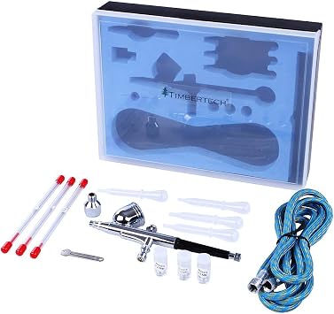 Timbertech ABPST01 Airbrush Kit - Includes Adapter, Hose, Nozzles and Needles