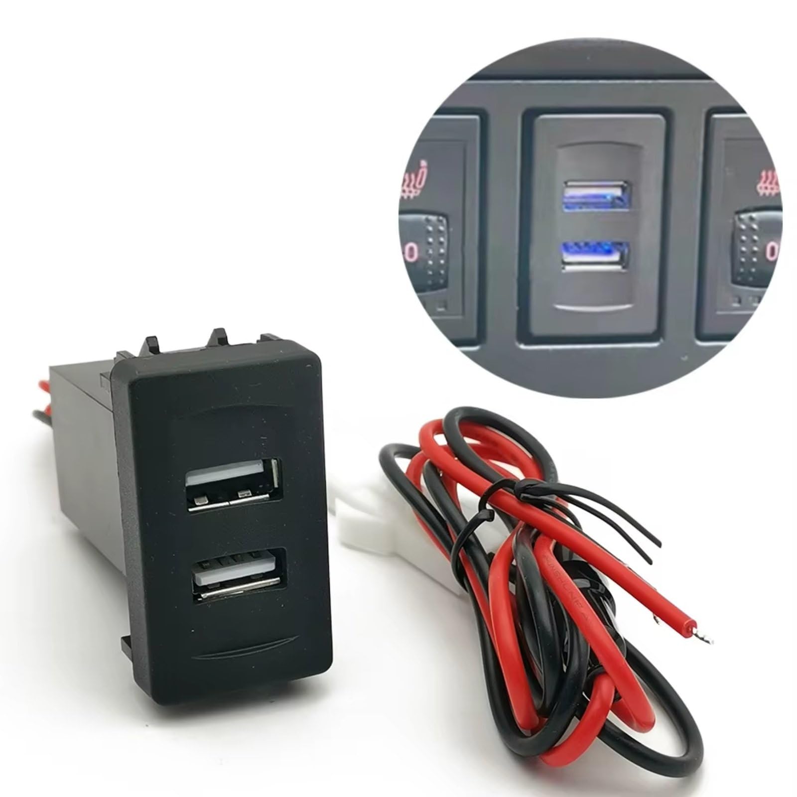 Prise USB Auxiliaire Compatible Avec VW Pour T4 Pour Passat Voiture 12V Double Adaptateur Chargeur Connecteur De Commutateur Interface USB AUX voiture
