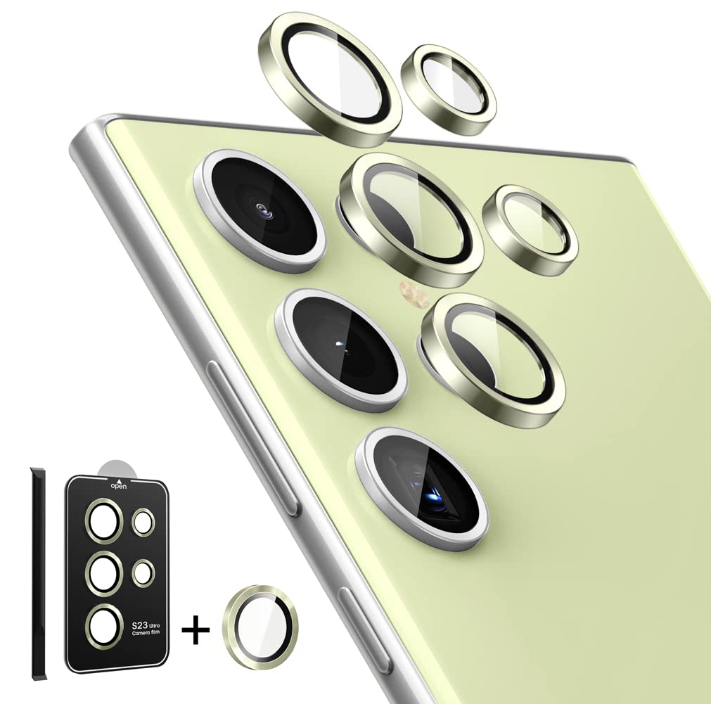 i-Blason Camera Lens Protector for Samsung Galaxy S23 Ultra, [9H Tempered Glass] Ultra-Thin Anti-Scratch Glass Camera Cover [Includes Easy Removal Tool] (MintGreen)