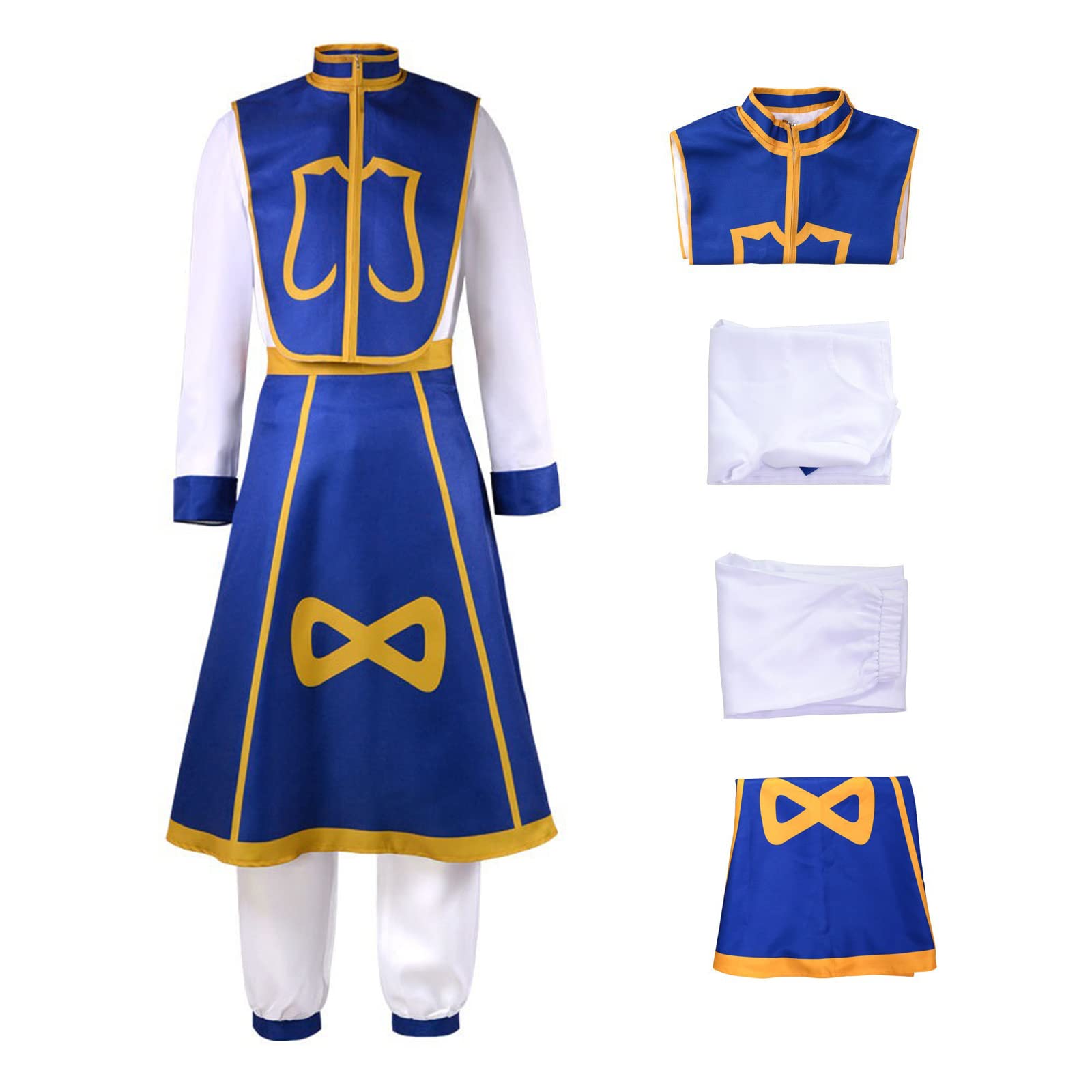 Kurapika Cosplay Costume Unisex Adult Long Sleeve Uniform Outfit Costume Halloween Party