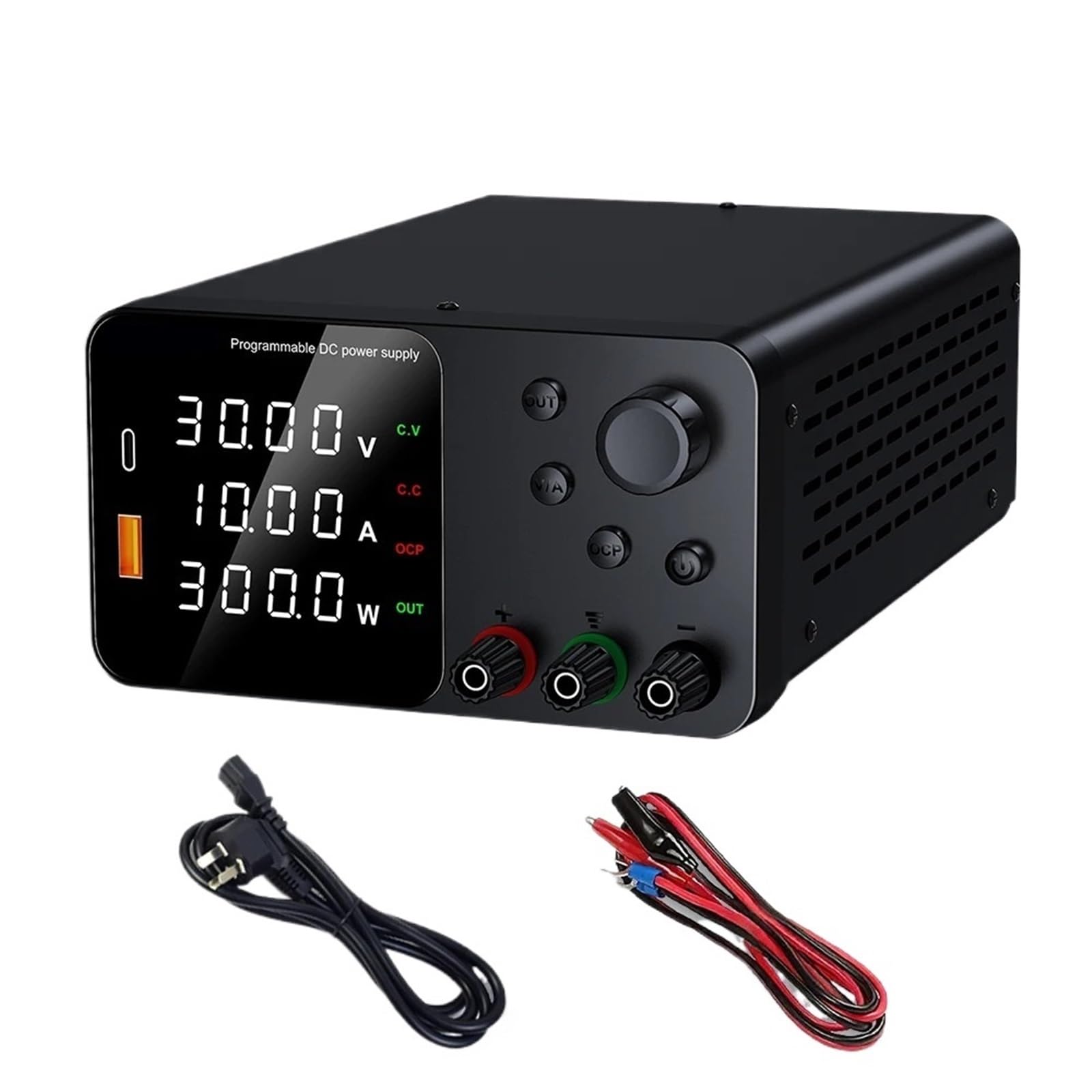 Alimentation CC 30V 10A avec commande par encodeur précis et double port USB de charge - 8