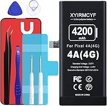 Batería para Pixel 4A (4G), 4200mAh (nueva actualizada) Batería de 0 ciclos de gran capacidad compatible con Google Pixel 4A (4G) con kit de herramientas de reparación G025J, GA02099 (no para