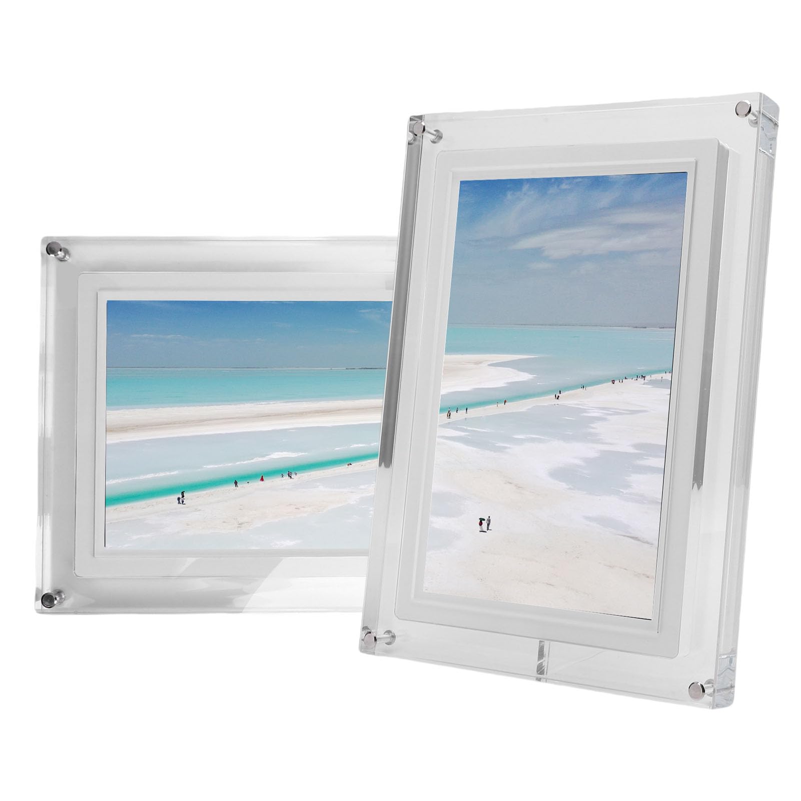 Denash Cadre Photo Numérique 10,1 Pouces WiFi, Partage de Photos, pour