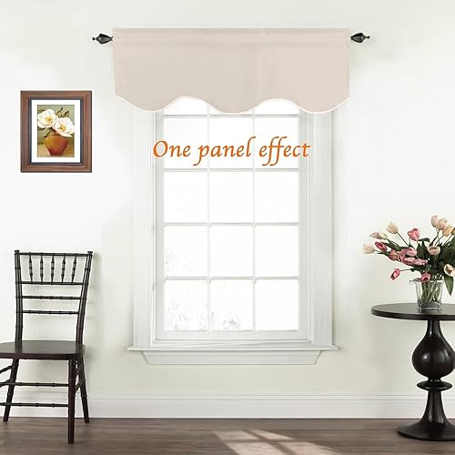 Miniatura 25 de Turquoize 2 paneles de cortinas opacas para ventanas de cocina, baño, sala de estar, dormitorio, privacidad, bolsillo para barra, cortinas cortas