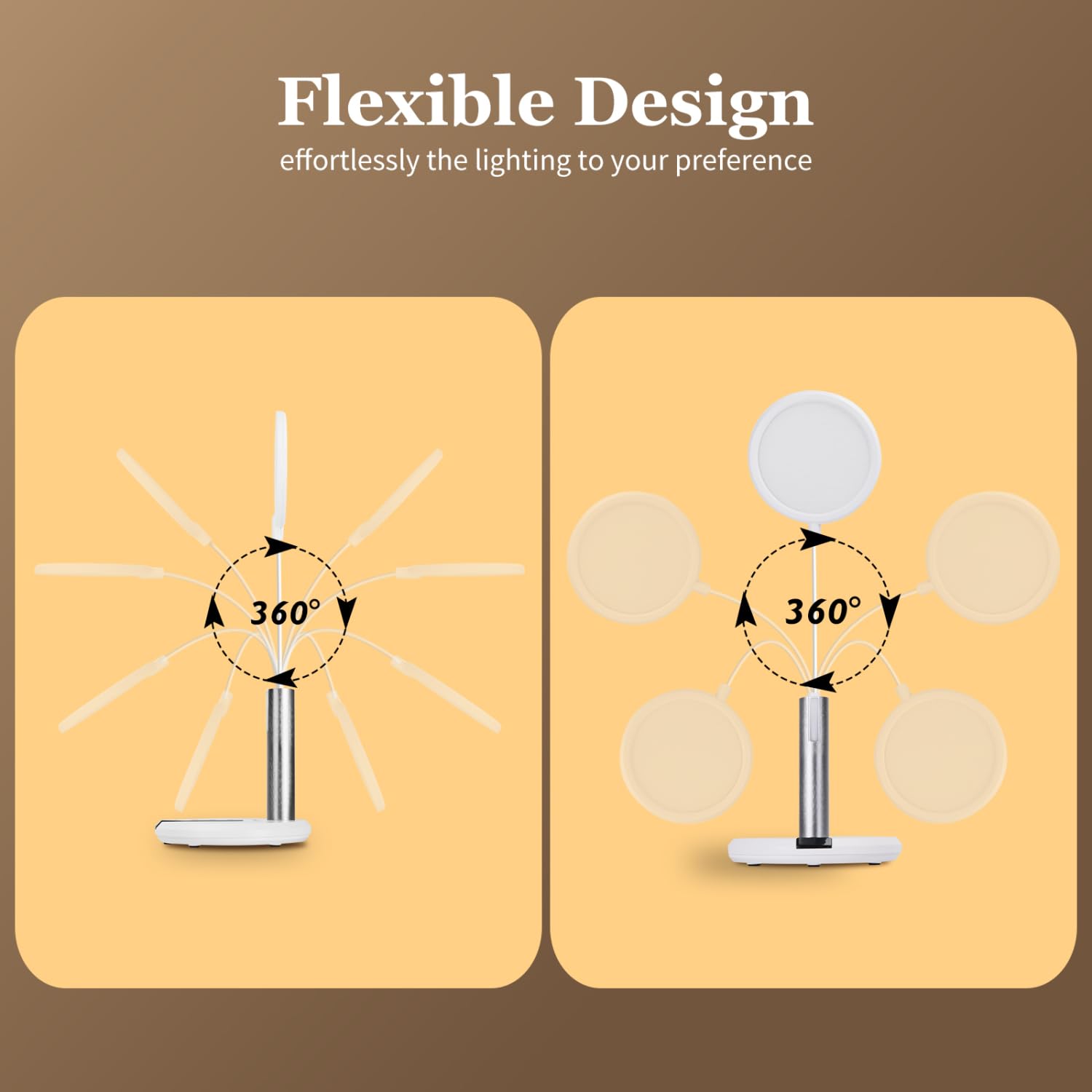Aigostar Flexo Escritorio, Lampara Escritorio LED, Ajuste Flexible de 360°, 3 Brillo y Temperatura de Color, Cable de 130 cm con Enchufe, Función de Memoria, Blanco