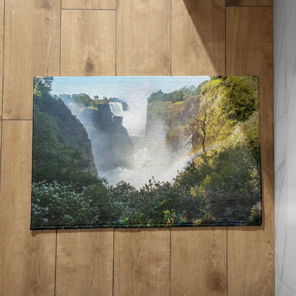 Tapis de porte d'entrée intérieur original cascade pour maison zen
