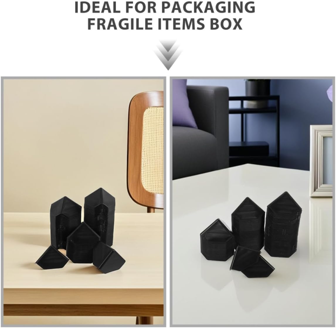 100pcs Plastic Corner Protectors for Shipping Boxes, 60mm Thickened Triple-sided Plastic Edge Guards, Minimizing Wear and Tear, Safeguarding Box Contents, for Carton Packaging