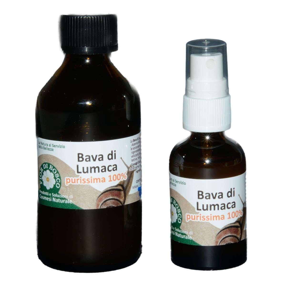 Ślimak Purissima 100% 100 ml | Naturalna regeneracja | Rozjaśniający, przeciwstarzeniowy i regenerujący | Wyprodukowano we Włoszech | Organiczny kosmetyk do twarzy i ciała