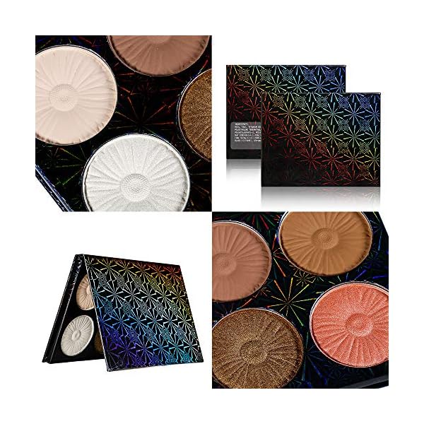 Highlighter Contour Makeup Palette,Bronzer Highlighter Blush Matte Shimmer 6 Colors, Face Cheek Contour Palette Highlight Blush Nude Pink Rose Gold - Vegan, Cruelty Free And Hypoallergenic