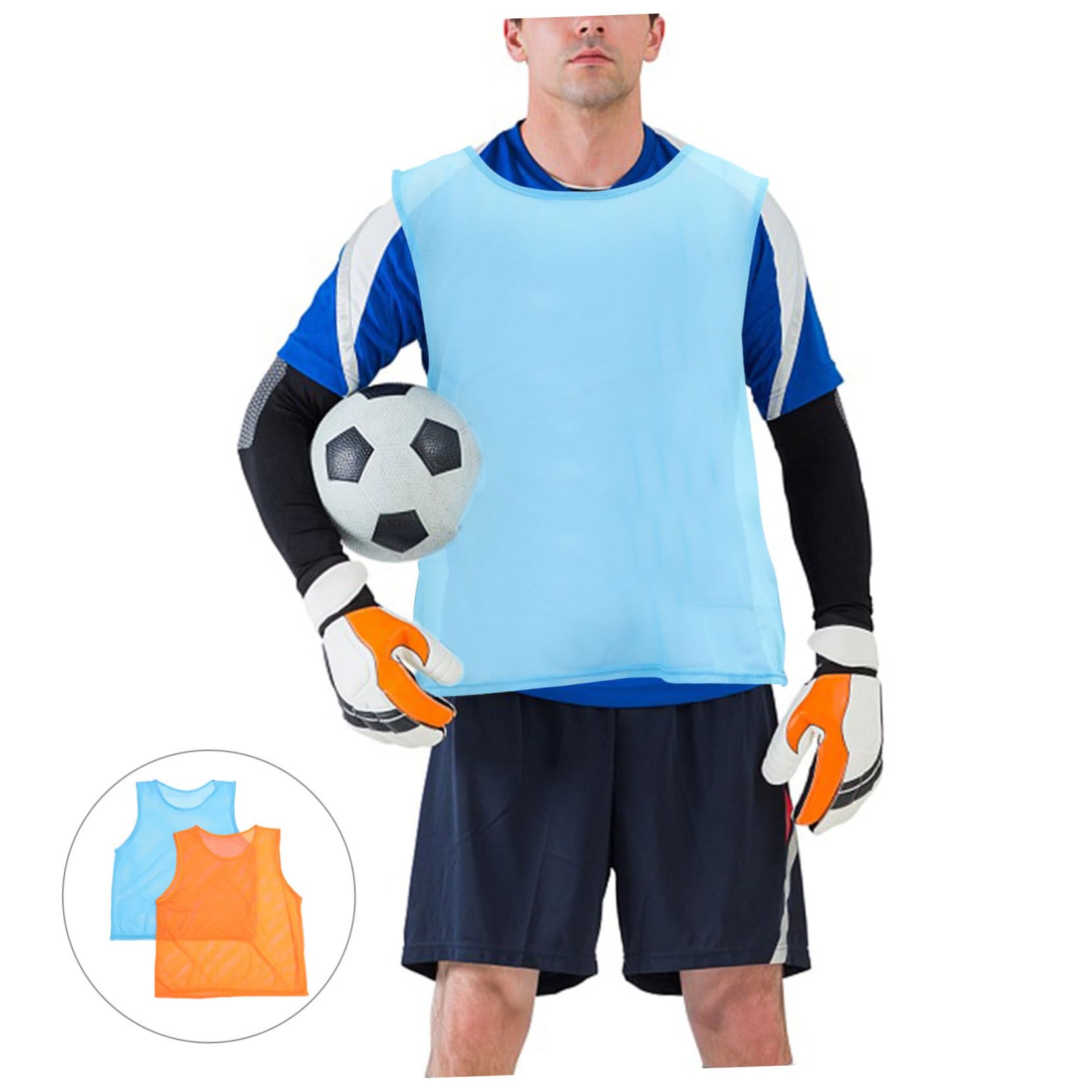 HANABASS Reusable Soccer Vests Basketball Training Vest Quick-drying Pinnies Set