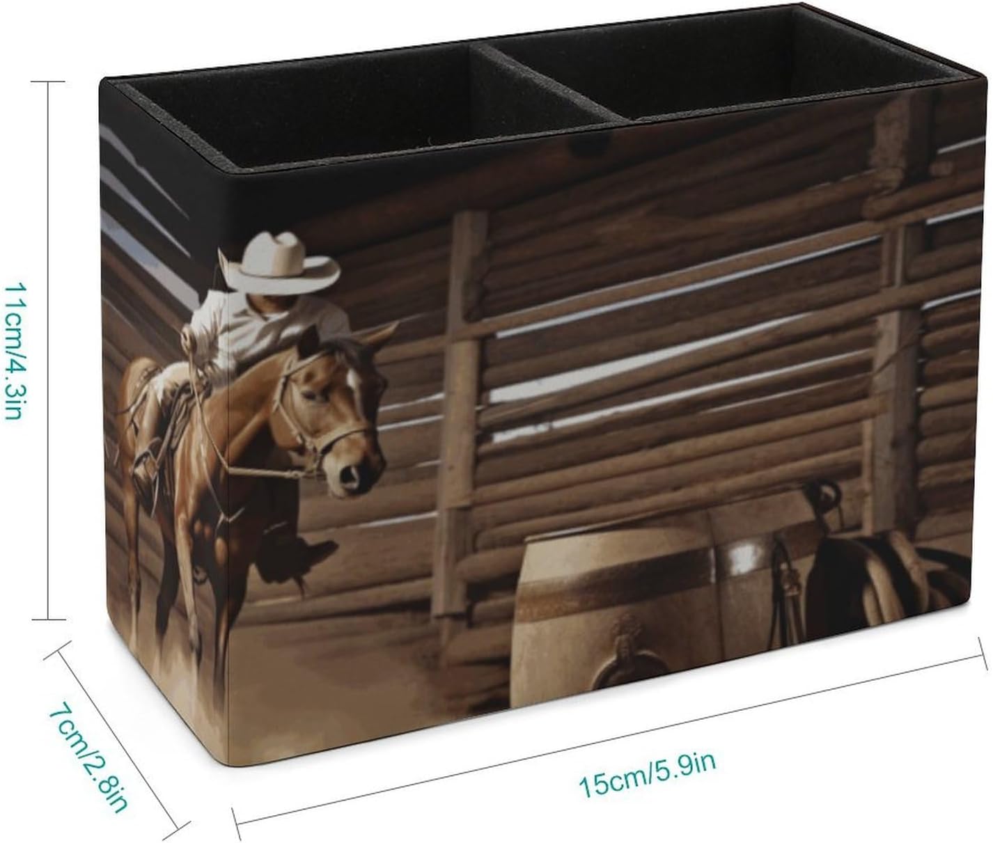 American West Rodeo Pen Holder Desk Organizer for Office Studio image 2