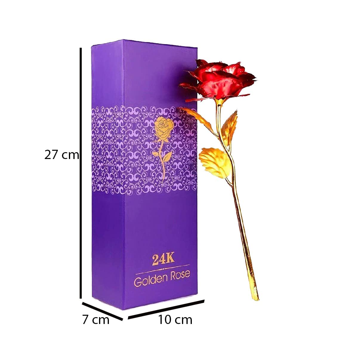 Saugat Traders Love Gift for Husband - Love Scroll Card, Artificial Golden Red Rose - Valentine Day - Birthday - Anniversary Gift for Hubby - Image 4 thumbnail