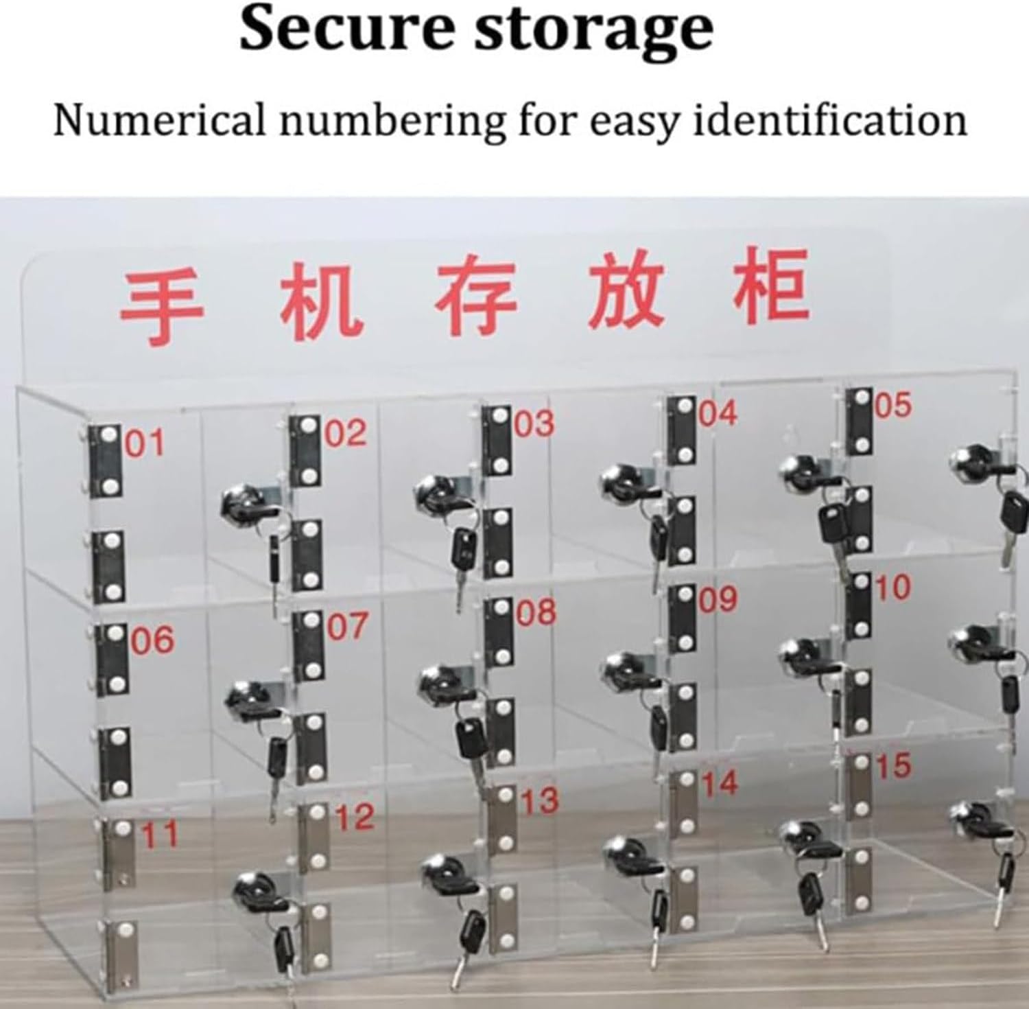 Wall-Mounted Handy Storage Lockbox with Door Locks & Keys - 25 Compartments for Classroom and Office - Secure, Efficient Space Saver for Organizing Supplies